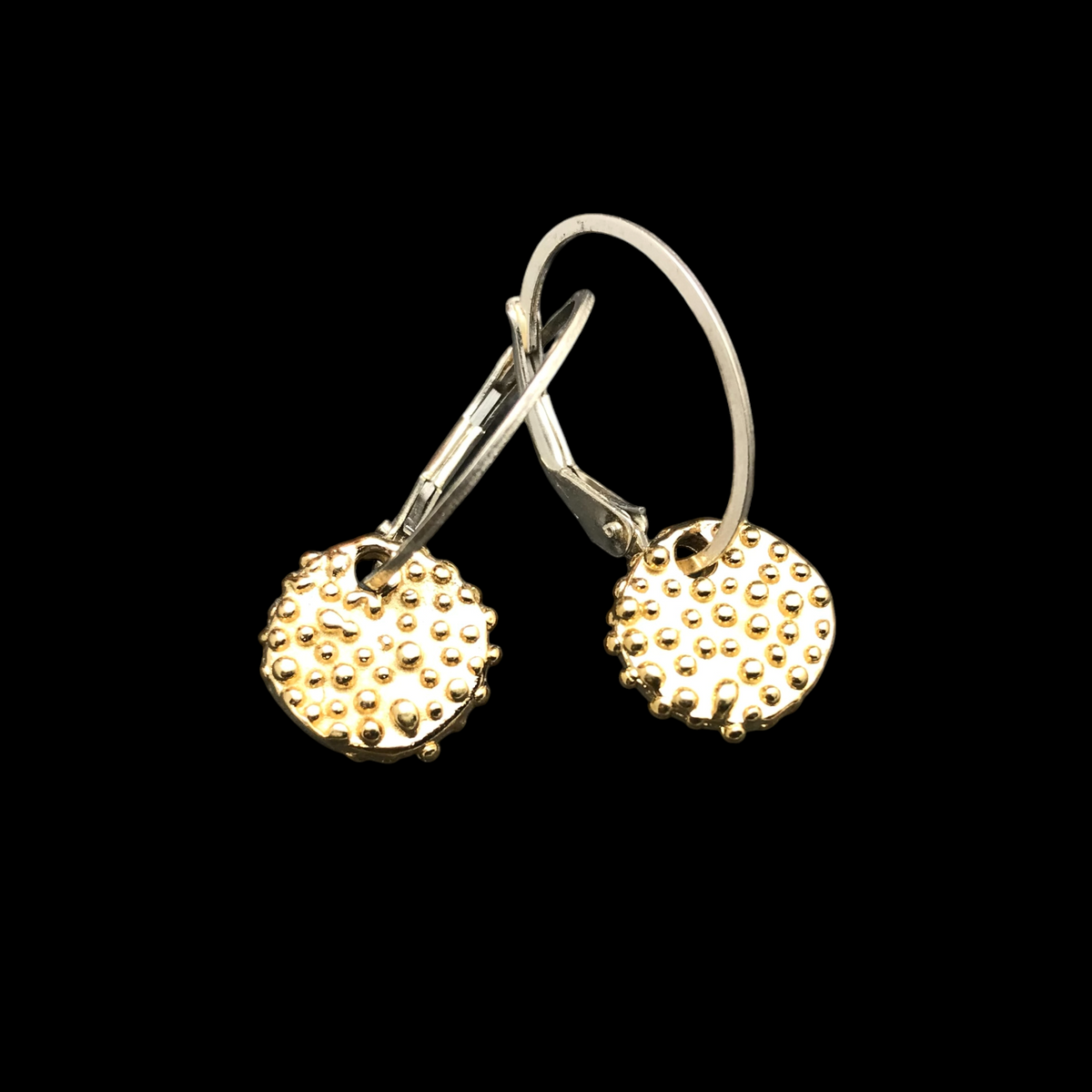 Petite Granulated Rounds Earrings