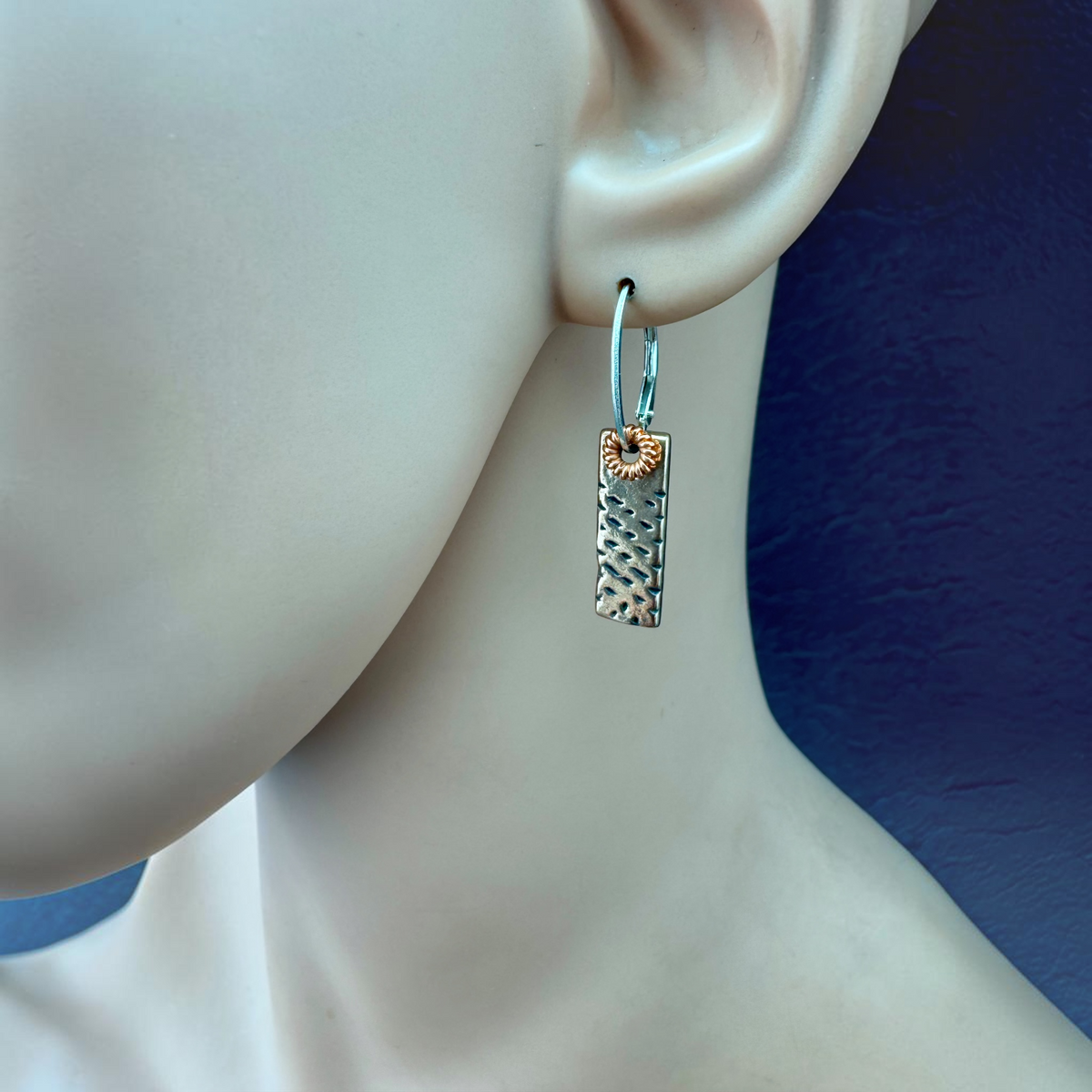 Flecked Rectangle Earrings