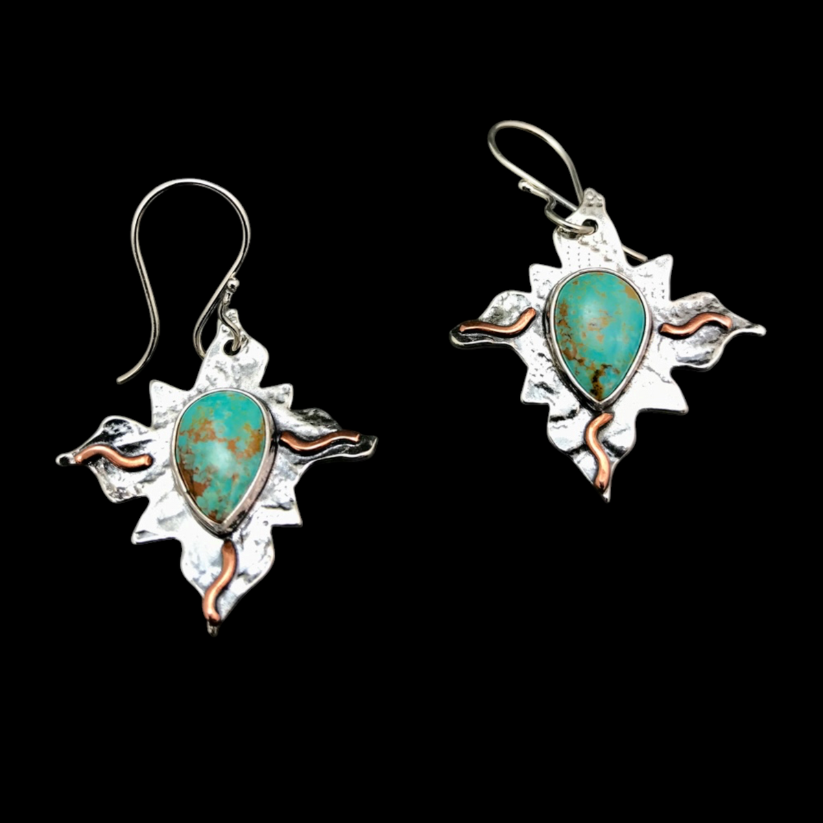 Turquoise Leaf Earrings