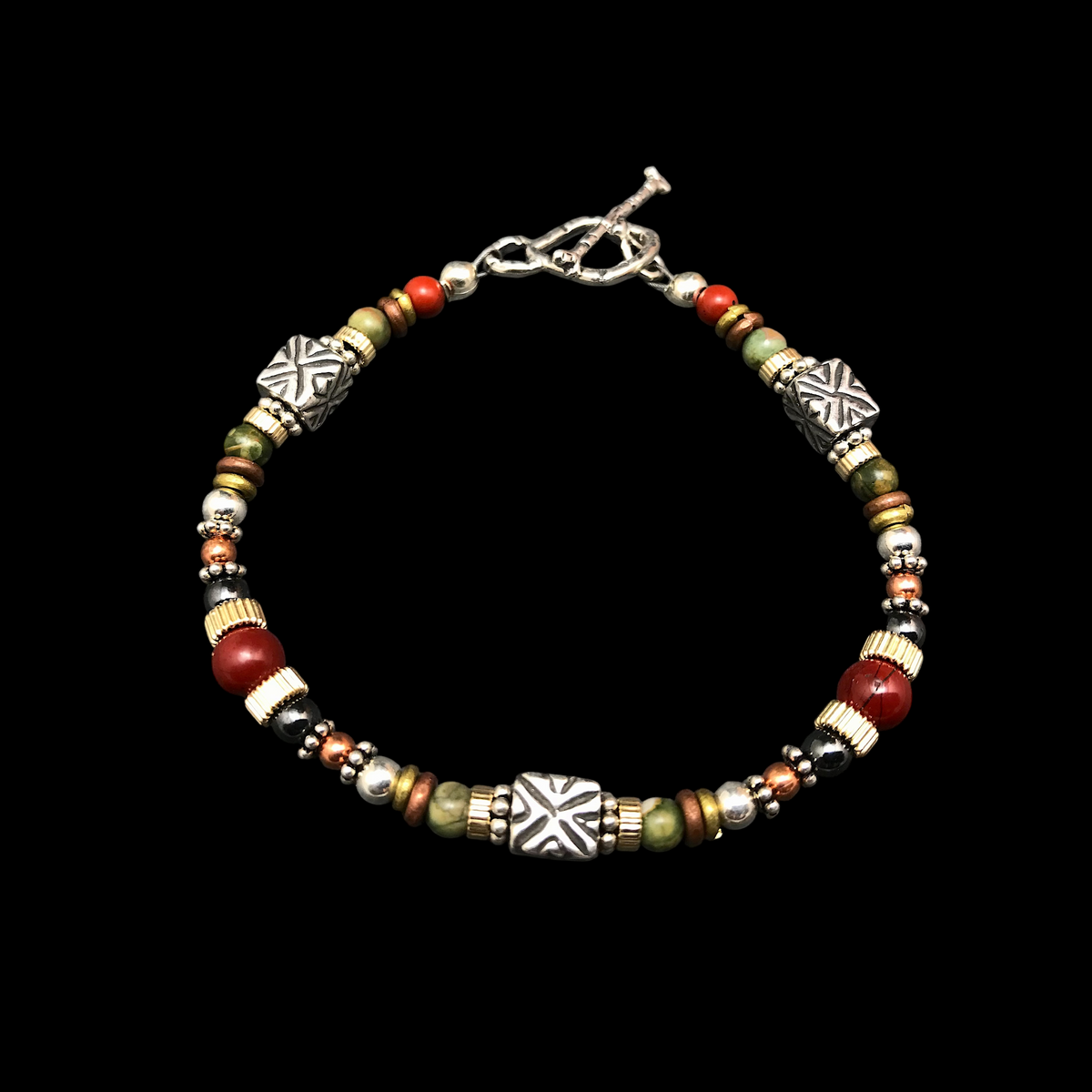 Carved Square Bracelet