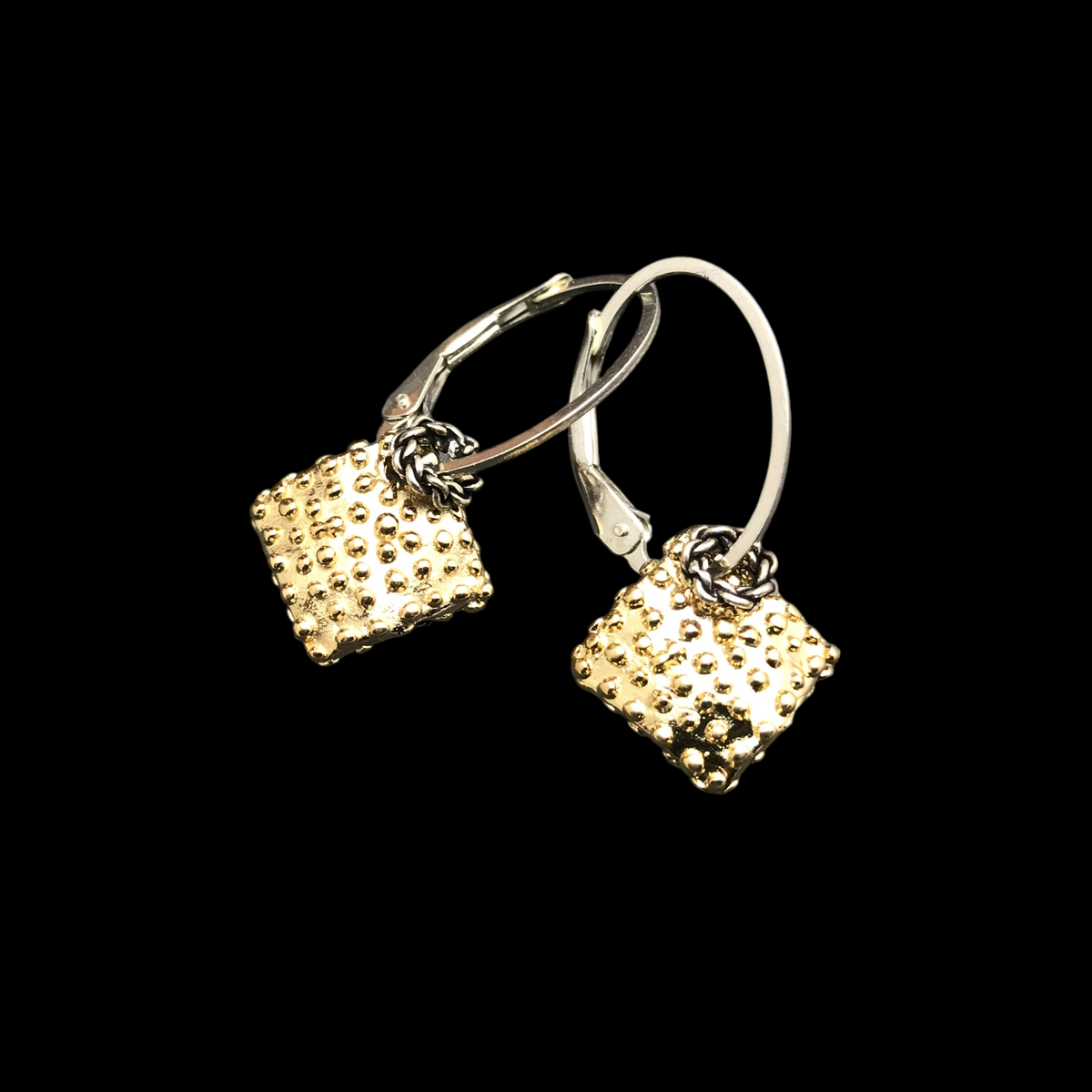 Granulated Diamond Earrings
