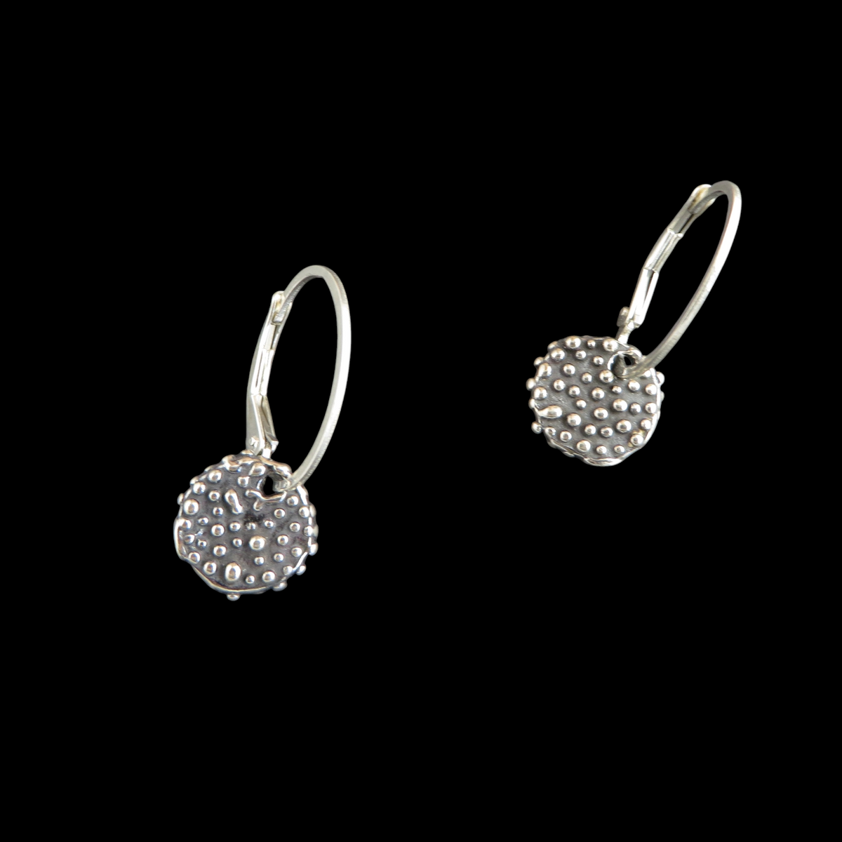 Petite Granulated Rounds Earrings