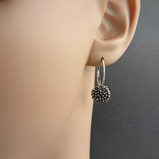 Petite Granulated Rounds Earrings
