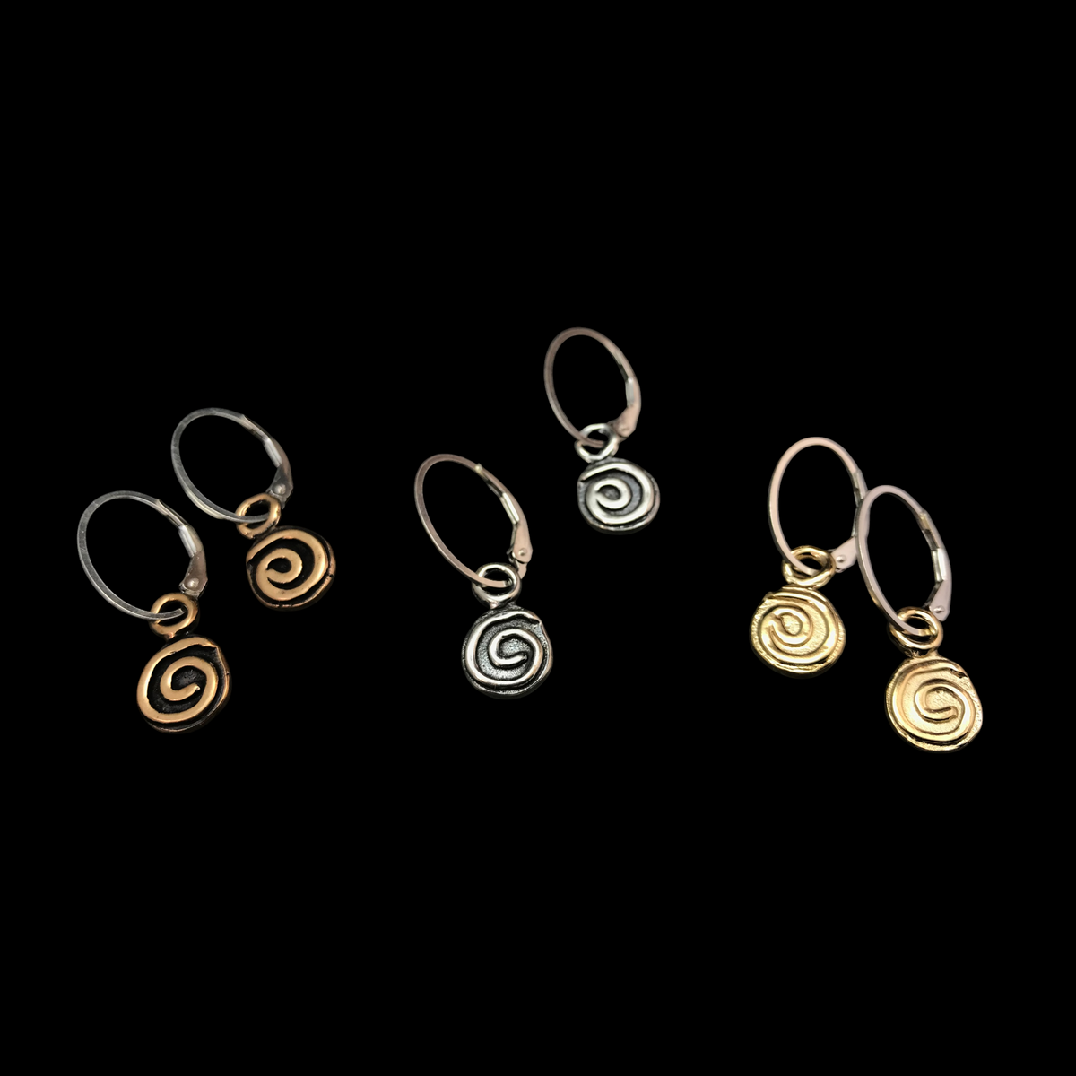 Petite Round Spirals Earrings