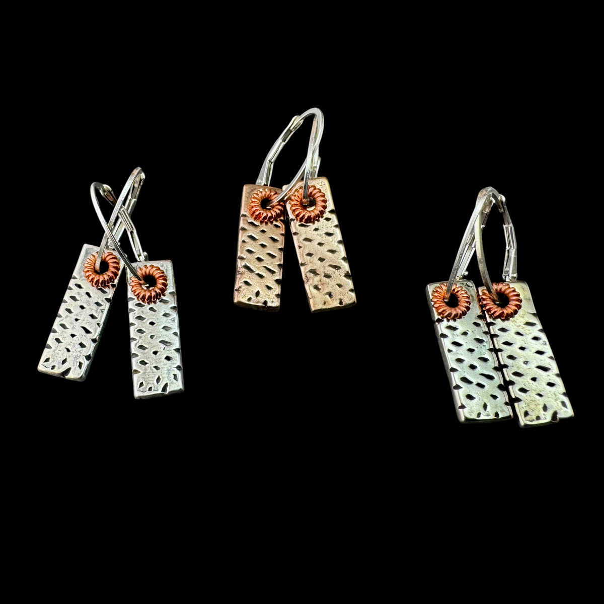 Flecked Rectangle Earrings