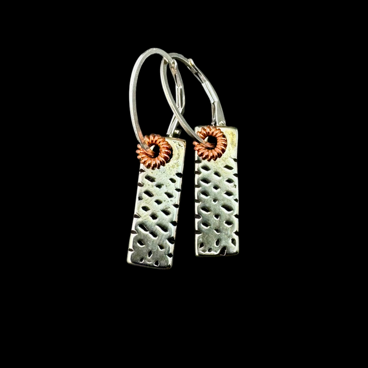 Flecked Rectangle Earrings