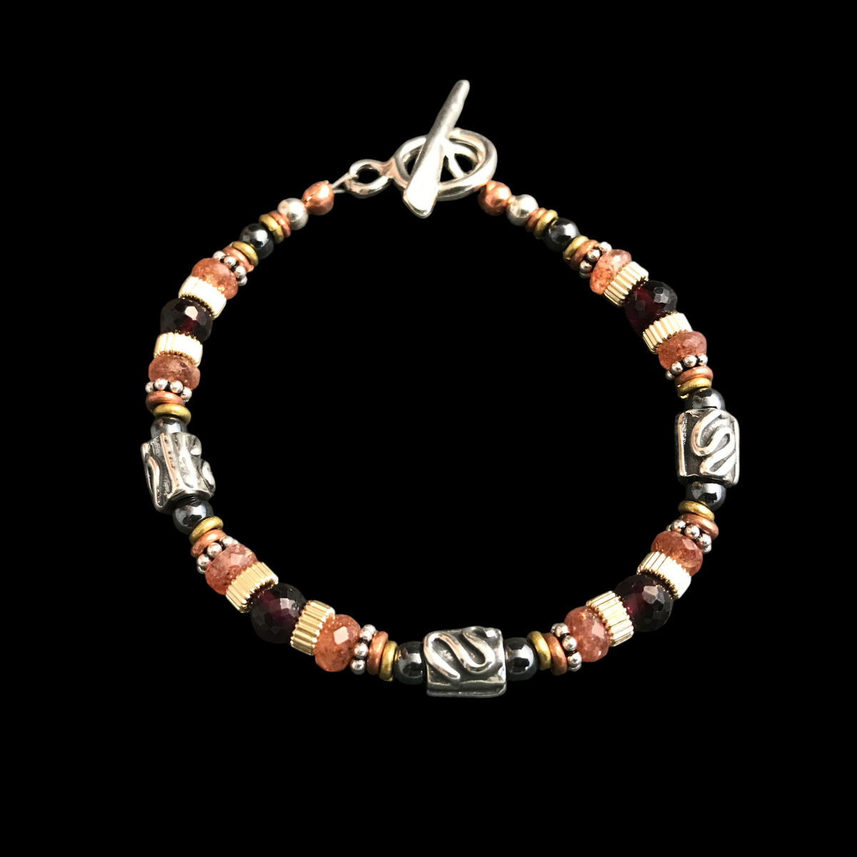 Garnet Sunstone Bracelet