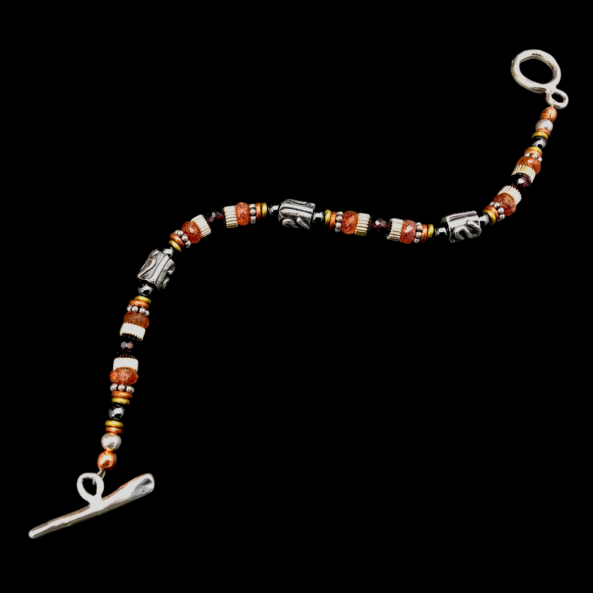 Garnet Sunstone Bracelet