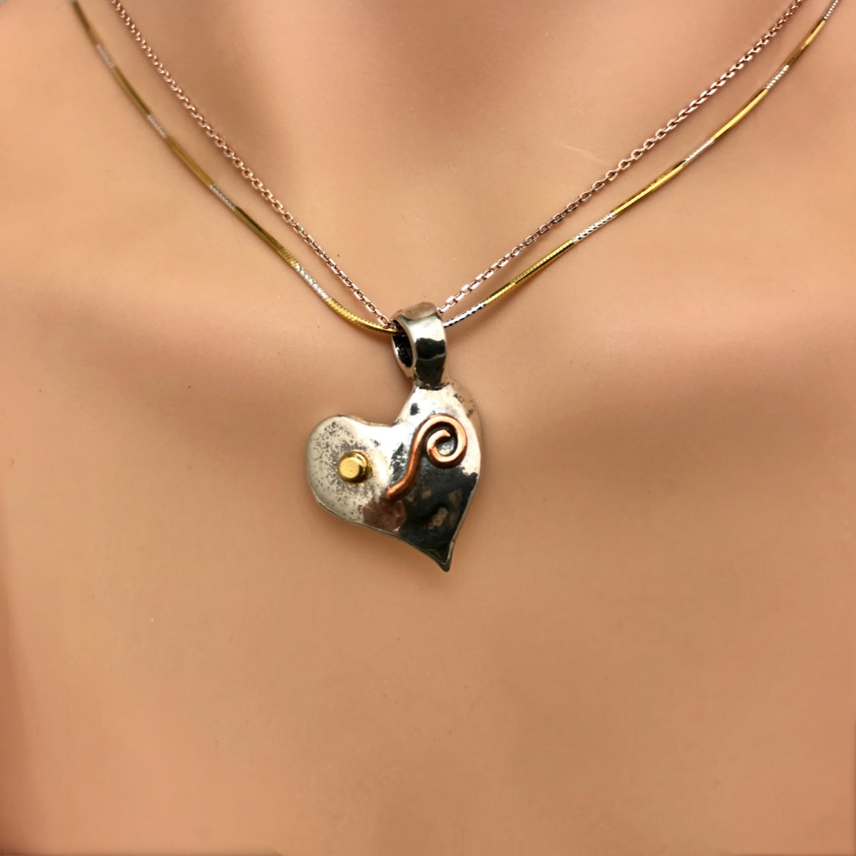 Heart of Three Necklace
