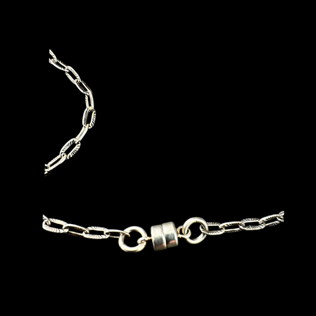 Sugilite Landscape Necklace magnetic clasp detail
