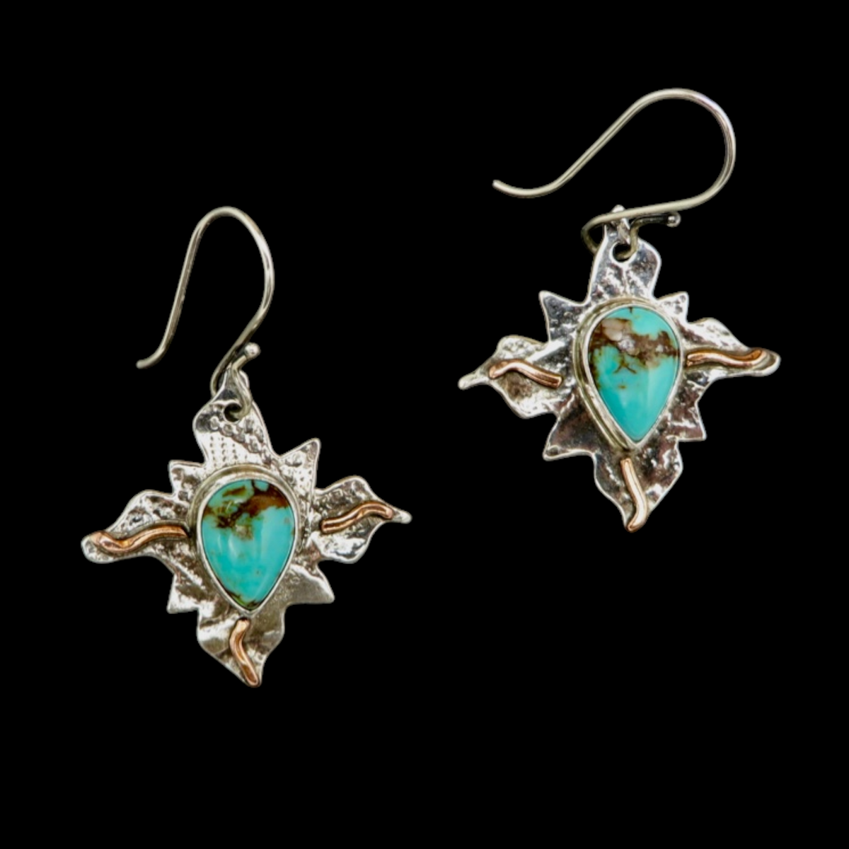 Turquoise Leaf Earrings